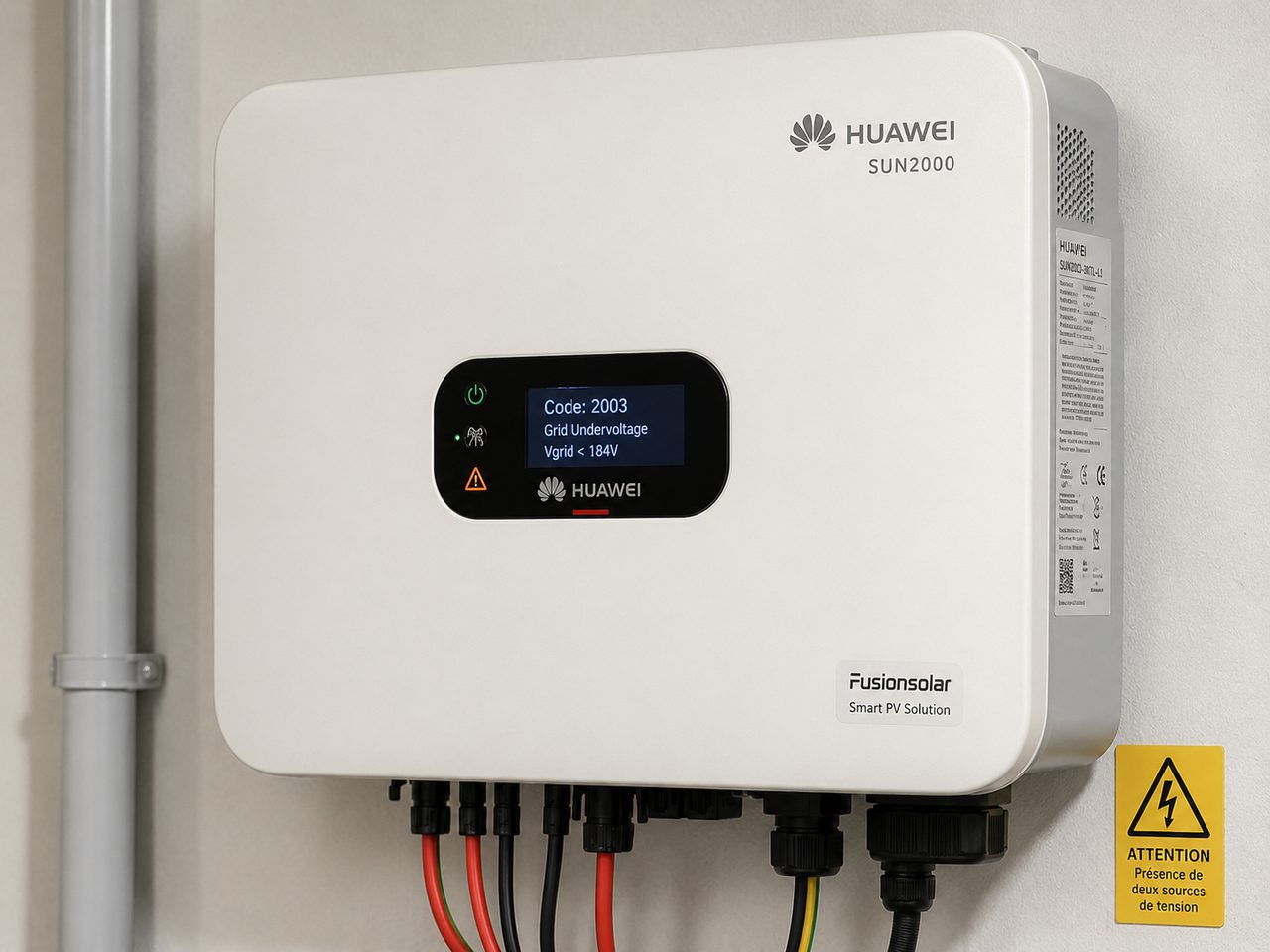 🔄 Alarme 2032 Huawei : votre onduleur ne voit plus le réseau électrique